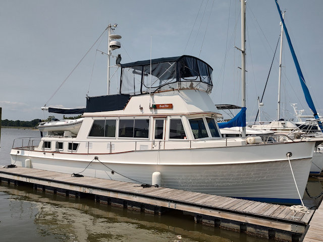 Picture of our 42' Grand Banks called BenjOllie.